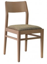 Silvia Side Chair C670. Clear Natural Finish. Any Fabric Colour